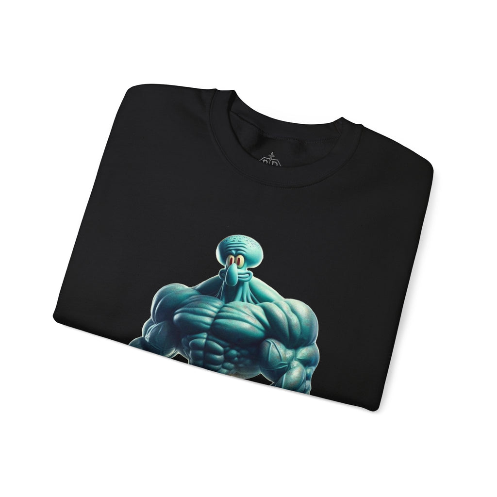 Calamardo Sweatshirt — Muscular Squid Lifter Graphic