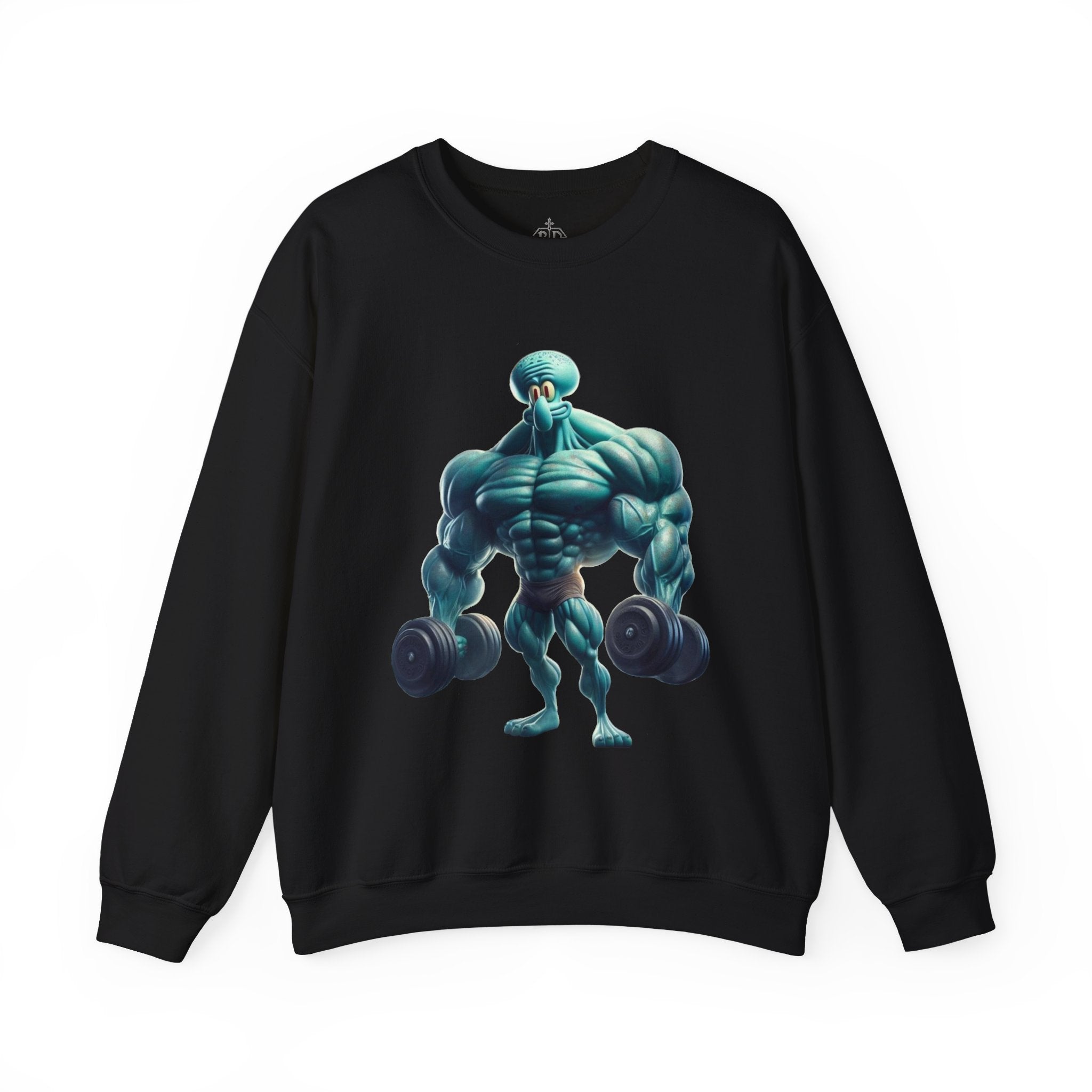 Calamardo Sweatshirt — Muscular Squid Lifter Graphic